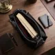 Чоловіча шкіряна сумка месенджер для документів та міста SHVIGEL 19113 Чорна