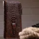 Чоловічий клатч із силуетом каймана 20235 Vintage Коричневий