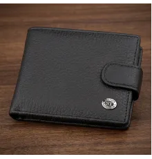 Чоловічий гаманець ST Leather 18316 (ST114) шкіряний Чорний