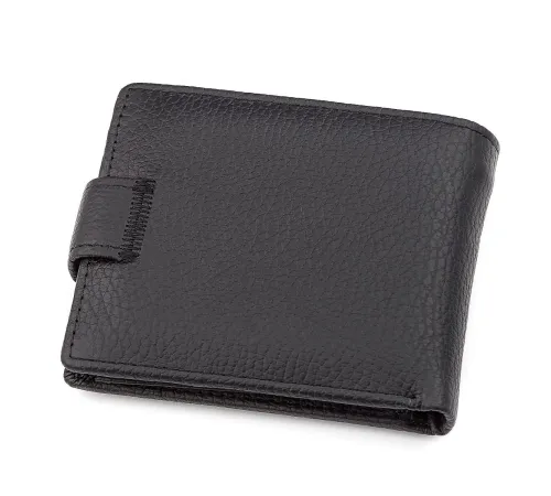 Чоловічий гаманець ST Leather 18316 (ST114) шкіряний Чорний