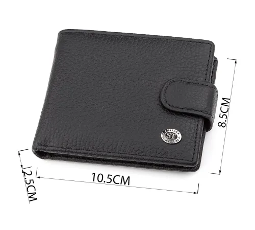 Чоловічий гаманець ST Leather 18316 (ST114) шкіряний Чорний