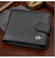 Чоловічий гаманець ST Leather 18334 (ST102) натуральна шкіра Чорний