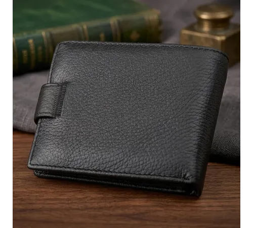 Чоловічий гаманець ST Leather 18334 (ST102) натуральна шкіра Чорний