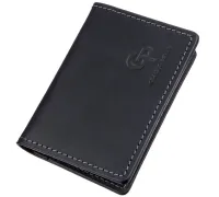Обкладинка для ID-паспорта з натуральної шкіри GRANDE PELLE 11203 Чорна