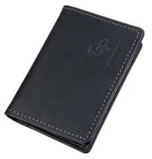Обкладинка для ID-паспорта з натуральної шкіри GRANDE PELLE 11203 Чорна