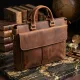 Шкіряний портфель для ноутбука роботи та документів Vintage 14066 Коричневий