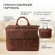 Шкіряний портфель для ноутбука роботи та документів Vintage 14066 Коричневий
