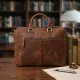 Шкіряний портфель для ноутбука роботи та документів Vintage 14066 Коричневий