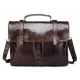 Портфель з гладкої шкіри Vintage 14866 Коричневий