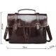 Портфель з гладкої шкіри Vintage 14866 Коричневий