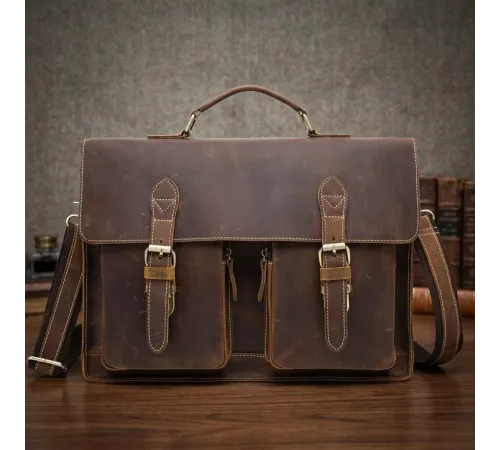 Портфель чоловічий зі шкіри Vintage 14774 Коричневий