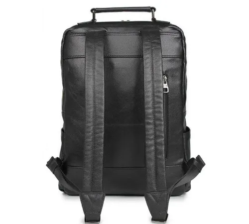 Шкіряний рюкзак для ноутбука роботи навчання та міста Vintage 14949 Чорний
