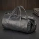Сумка дорожня Grande Pelle 11046 з вінтажній шкіри Чорна