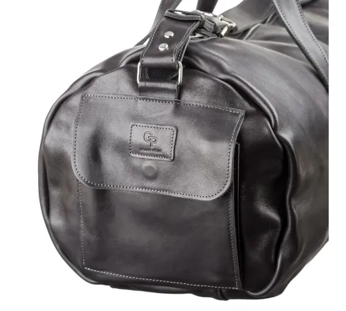 Сумка дорожня Grande Pelle 11048 шкіряна Чорна