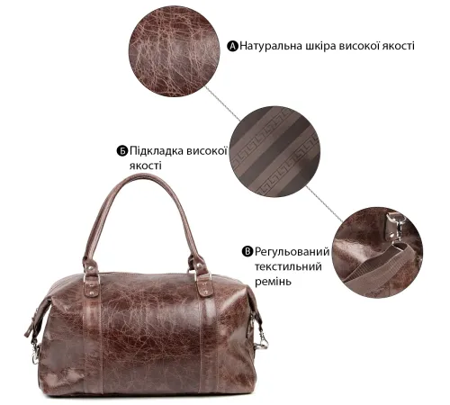 Сумка дорожня SHVIGEL 00905 Коричнева