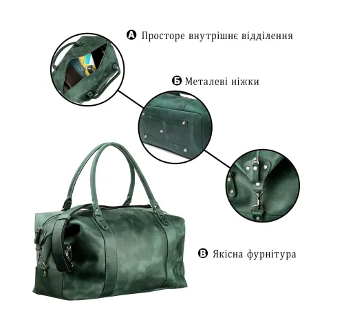 Сумка дорожня SHVIGEL 11128 Зелена