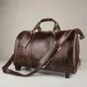 Шкіряна дорожня сумка на колесах для подорожей та відряджень Vintage 14254 Коричнева