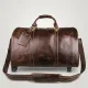 Шкіряна дорожня сумка на колесах для подорожей та відряджень Vintage 14254 Коричнева