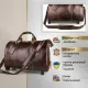 Шкіряна дорожня сумка на колесах для подорожей та відряджень Vintage 14254 Коричнева