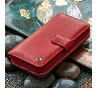 Жіночий шкіряний гаманець для карток та купюр ST Leather 19306 Червоний