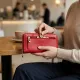 Жіночий шкіряний гаманець для карток та купюр ST Leather 19306 Червоний