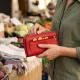 Жіночий шкіряний гаманець для карток та купюр ST Leather 19306 Червоний