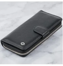 Вертикальний місткий гаманець зі шкіри унісекс ST Leather 19300 Чорний