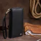 Вертикальний гаманець шкіряний жіночий ST Leather 19274 Чорний