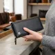 Вертикальний гаманець шкіряний жіночий ST Leather 19274 Чорний