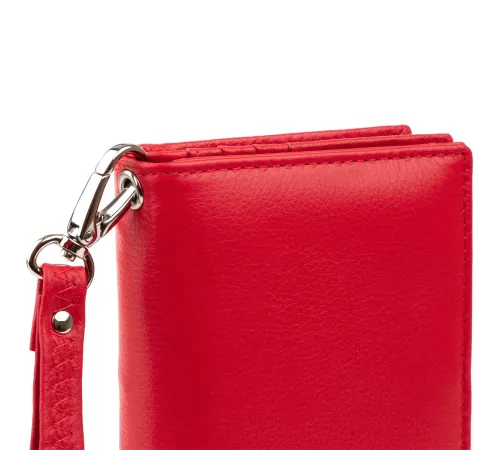 Вертикальний гаманець шкіряний жіночий ST Leather 19275 Червоний