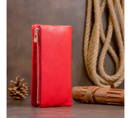 Вертикальний гаманець на кнопці жіночий ST Leather 19202 Червоний