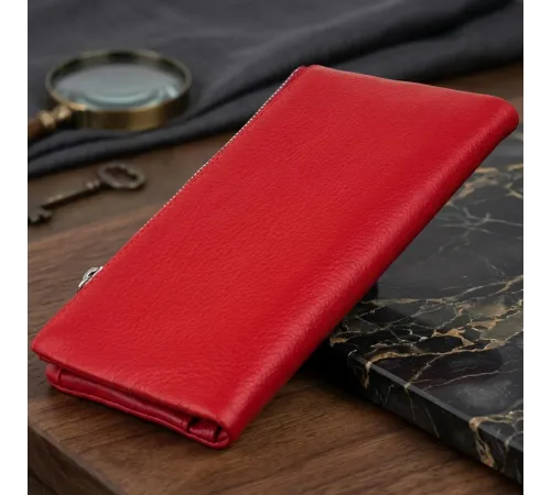 Вертикальний гаманець на кнопці жіночий ST Leather 19202 Червоний
