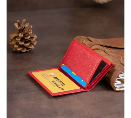 Візитниця-книжка ST Leather 19214 Червона