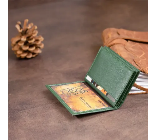 Візитниця-книжка ST Leather 19215 Зелена