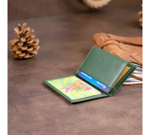 Візитниця-книжка ST Leather 19215 Зелена