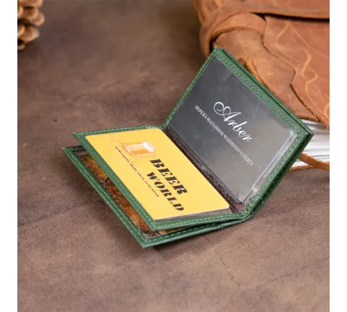 Візитниця-книжка ST Leather 19215 Зелена