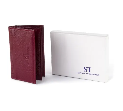 Візитниця-книжка ST Leather 19218 Бордова