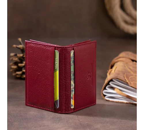 Візитниця-книжка ST Leather 19218 Бордова