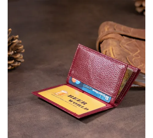 Візитниця-книжка ST Leather 19218 Бордова