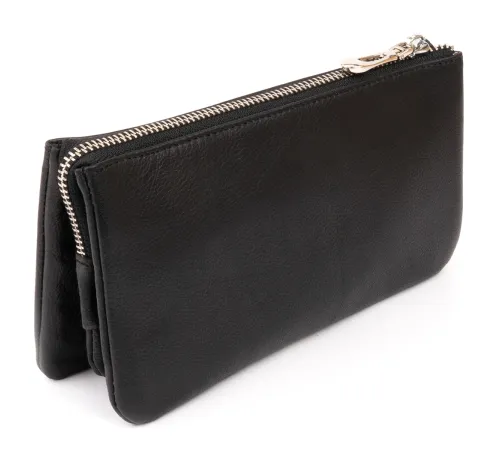Місткий клатч на два відділення жіночий ST Leather 19246 Чорний