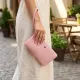 Місткий клатч на два відділення жіночий ST Leather 19250 Рожевий
