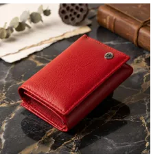 Жіноче шкіряне портмоне для карток купюр та монет ST Leather 19335 Червоне