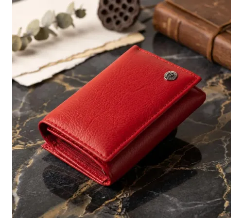 Жіноче шкіряне портмоне для карток купюр та монет ST Leather 19335 Червоне