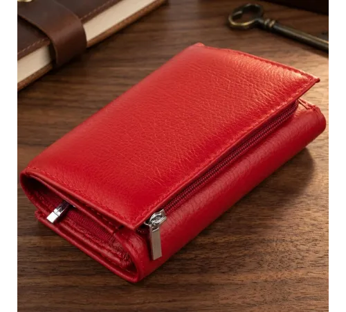 Жіноче шкіряне портмоне для карток купюр та монет ST Leather 19335 Червоне