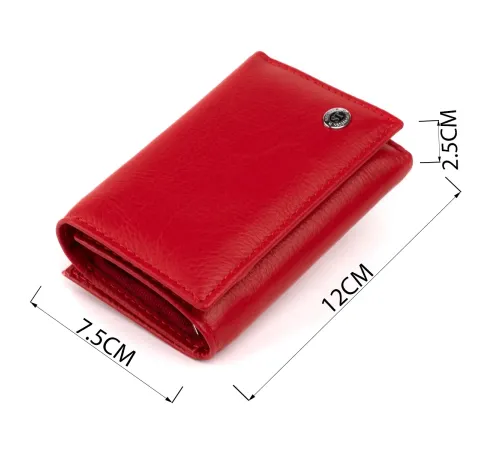 Жіноче шкіряне портмоне для карток купюр та монет ST Leather 19335 Червоне