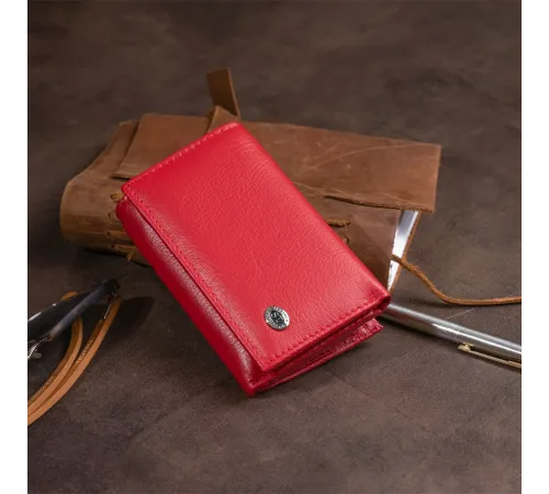 Жіноче шкіряне портмоне для карток купюр та монет ST Leather 19335 Червоне