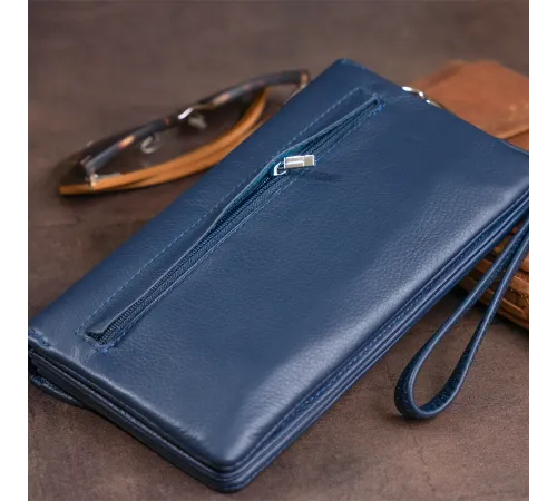 Клатч зі шкіри жіночий ST Leather 19317 Темно-синій