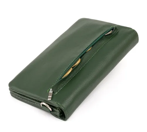 Клатч зі шкіри жіночий ST Leather 19320 Зелений