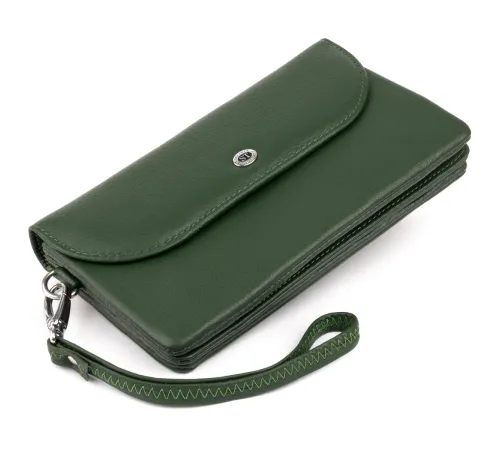 Клатч зі шкіри жіночий ST Leather 19320 Зелений