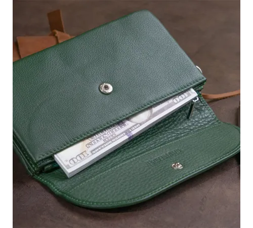 Клатч зі шкіри жіночий ST Leather 19320 Зелений